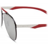 Philipp Plein - Calypso Studded Collection - Palladio Specchio Silver - Occhiali da Sole - Philipp Plein Eyewear