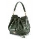 Aleksandra Badura - Lucky Bucket Bag - Borsa in Pelle di Capra e Anguilla - Pino Verde - Alta Qualità Luxury