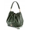 Aleksandra Badura - Lucky Bucket Bag - Borsa in Pelle di Capra e Anguilla - Pino Verde - Alta Qualità Luxury