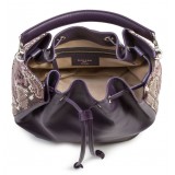 Aleksandra Badura - Lucky Bucket Bag - Bucket Bag in Python - Purple - Luxury High Quality Leather Bag