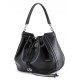 Aleksandra Badura - Lucky Bucket Bag - Bucket Bag in Goatskin Leather - Onyx - Luxury High Quality Leather Bag