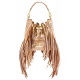 Aleksandra Badura - Lucky Bucket Bag Mini - Borsa a Frange - Olografica - Borsa in Pelle di Alta Qualità Luxury
