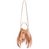 Aleksandra Badura - Lucky Bucket Bag Mini - Borsa a Frange - Olografica - Borsa in Pelle di Alta Qualità Luxury