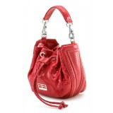 Aleksandra Badura - Lucky Bucket Bag Mini - Borsa in Pitone - Rosso - Borsa in Pelle di Alta Qualità Luxury