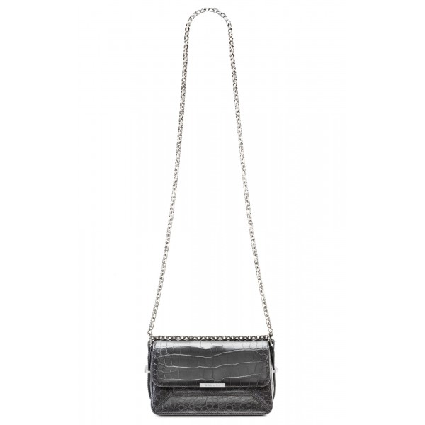 Aleksandra Badura - Candy Bag Mini - Python Shoulder Bag - Graphite - Luxury High Quality Leather Bag