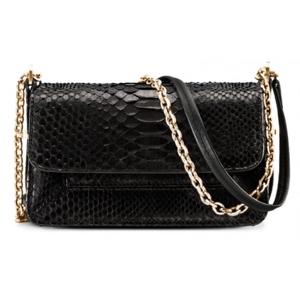Aleksandra Badura - Candy Bag Mini - Python Shoulder Bag - Onyx - Luxury High Quality Leather Bag