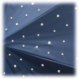 Pasotti Ombrelli 1956 - 185N 21284-17 W68PB - Blue Swarovski® Umbrella - Luxury Artisan High Quality Umbrella