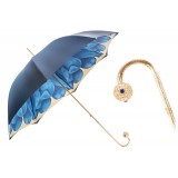Pasotti Ombrelli 1956 - 189 21065-13 P17 - Ombrello Lusso Petalo Blu - Ombrello Artigianale di Alta Qualità Luxury