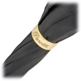Pasotti Ombrelli 1956 - 189 Hawaii P5 - Black Umbrella with Peacock Interior - Luxury Artisan High Quality Umbrella