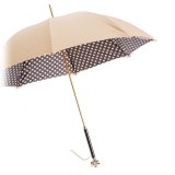 Pasotti Ombrelli 1956 - 189 55874-164 U14 - Classic Tone Umbrella with Polka Dots - Luxury Artisan High Quality Umbrella