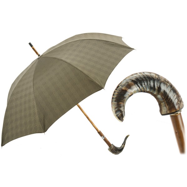 Pasotti Ombrelli 1956 - 142 Milford-6 CM - Umbrella with Mutton Horn - Ovis Aries - Luxury Artisan High Quality Umbrella