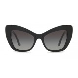 Dolce & Gabbana - Occhiale da Sole Cat-Eye in Acetato con Decoro “Cuore Sacro” - Nero - Dolce & Gabbana Eyewear