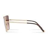 Dolce & Gabbana - Cat-Eye Sunglasses with "Sacred Heart" Metal Profile - Gold & Havana - Dolce & Gabbana Eyewear