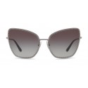 Dolce & Gabbana - Cat-Eye Sunglasses with "Sacred Heart" Metal Profile - Back Gunmetal - Dolce & Gabbana Eyewear