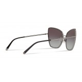 Dolce & Gabbana - Cat-Eye Sunglasses with "Sacred Heart" Metal Profile - Back Gunmetal - Dolce & Gabbana Eyewear