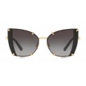 Dolce & Gabbana - Occhiale da Sole Butterfly con Dettagli Sfaccettati - Oro e Nero - Dolce & Gabbana Eyewear