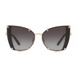 Dolce & Gabbana - Occhiale da Sole Butterfly con Dettagli Sfaccettati - Oro e Nero - Dolce & Gabbana Eyewear