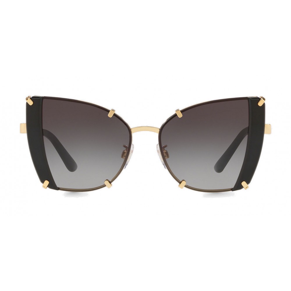 Dolce & Gabbana - Butterfly Sunglasses with Faceted Details - Gold