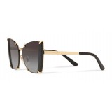Dolce & Gabbana - Butterfly Sunglasses with Faceted Details - Gold & Black - Dolce & Gabbana Eyewear
