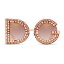 Dolce & Gabbana - Occhiale da Sole DG con Cristalli - Rosa Trasparente - Dolce & Gabbana Eyewear