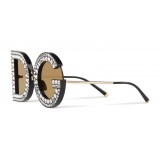 Dolce & Gabbana - Occhiale da Sole DG con Cristalli - Nero con Cristalli - Dolce & Gabbana Eyewear