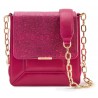 Aleksandra Badura - Candy Bag - Calfskin & Lizard Shoulder Bag - Fuxia - Luxury High Quality Leather Bag