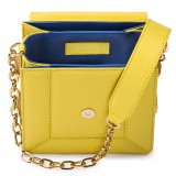 Aleksandra Badura - Candy Bag - Python & Calfskin Shoulder Bag - Yellow - Luxury High Quality Leather Bag