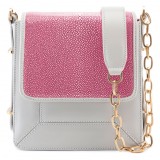 Aleksandra Badura - Candy Bag - Borsa a Tracolla in Razza e Vitello - Rosa e Bianco - Borsa in Pelle di Alta Qualità Luxury