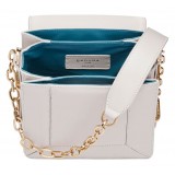 Aleksandra Badura - Candy Bag - Stingray & Calfskin Shoulder Bag - Turquoise and White Ice - Luxury High Quality Leather Bag