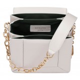 Aleksandra Badura - Candy Bag - Stingray & Calfskin Shoulder Bag - Pistachio and White Ice - Luxury High Quality Leather Bag