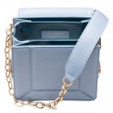 Aleksandra Badura - Candy Bag - Python & Calfskin Shoulder Bag - Sky Blue - Luxury High Quality Leather Bag