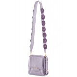 Aleksandra Badura - Candy Bag - Crocodile & Calfskin Shoulder Bag - Violet - Luxury High Quality Leather Bag