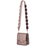 Aleksandra Badura - Candy Bag - Crocodile & Calfskin Shoulder Bag - Cocoa - Luxury High Quality Leather Bag