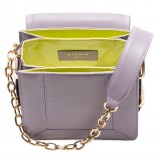 Aleksandra Badura - Candy Bag - Crocodile & Calfskin Shoulder Bag - Violet - Luxury High Quality Leather Bag