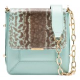 Aleksandra Badura - Candy Bag - Python & Calfskin Shoulder Bag - Karung Aquamarine - Luxury High Quality Leather Bag