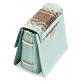 Aleksandra Badura - Candy Bag - Python & Calfskin Shoulder Bag - Karung Aquamarine - Luxury High Quality Leather Bag