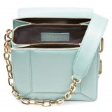 Aleksandra Badura - Candy Bag - Python & Calfskin Shoulder Bag - Karung Aquamarine - Luxury High Quality Leather Bag