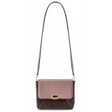 Aleksandra Badura - Candy Bag Large - Python & Calfskin Shoulder Bag - Cocoa - Luxury High Quality Leather Bag
