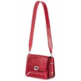 Aleksandra Badura - Candy Bag Large - Borsa a Tracolla in Pitone - Rossa - Borsa in Pelle di Alta Qualità Luxury
