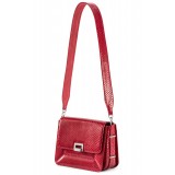 Aleksandra Badura - Candy Bag Large - Python Shoulder Bag - Red - Luxury High Quality Leather Bag