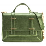 Aleksandra Badura - Candy Bag Postina - Calfskin Shoulder Bag - Olive - Luxury High Quality Leather Bag