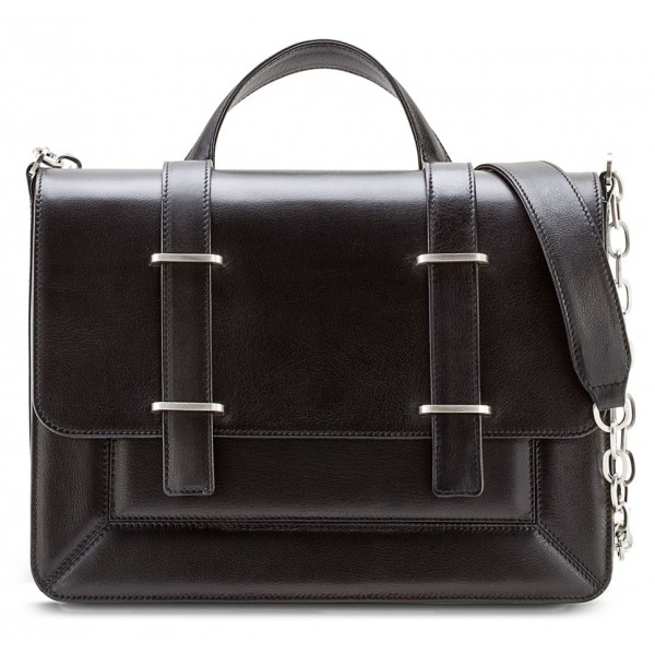 Aleksandra Badura - Candy Bag Postina - Calfskin Shoulder Bag - Onyx - Luxury High Quality Leather Bag
