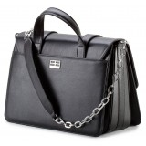 Aleksandra Badura - Candy Bag Postina - Calfskin Shoulder Bag - Onyx - Luxury High Quality Leather Bag