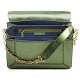 Aleksandra Badura - Candy Bag Postina - Calfskin Shoulder Bag - Olive - Luxury High Quality Leather Bag