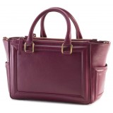 Aleksandra Badura - Ladylike Bag - Calfskin Top-Handle Tote Bag - Raspberry - Luxury High Quality Leather Bag