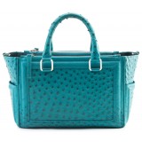Aleksandra Badura - Ladylike Bag - Ostrich Top-Handle Tote Bag - Turquoise - Luxury High Quality Leather Bag