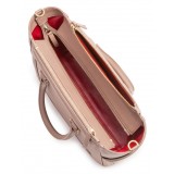 Aleksandra Badura - Ladylike Bag - Calfskin Top-Handle Tote Bag - Blush - Luxury High Quality Leather Bag