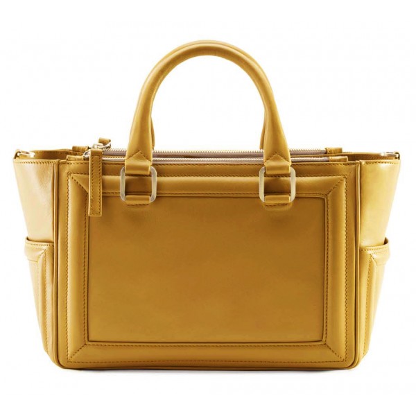 mustard tote handbag