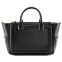 Aleksandra Badura - Ladylike Bag - Borsa con Manico in Capra - Onyx - Borsa in Pelle di Alta Qualità Luxury