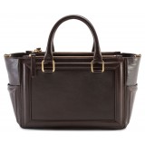 Aleksandra Badura - Ladylike Bag - Calfskin Top-Handle Tote Bag - Chocolate - Luxury High Quality Leather Bag